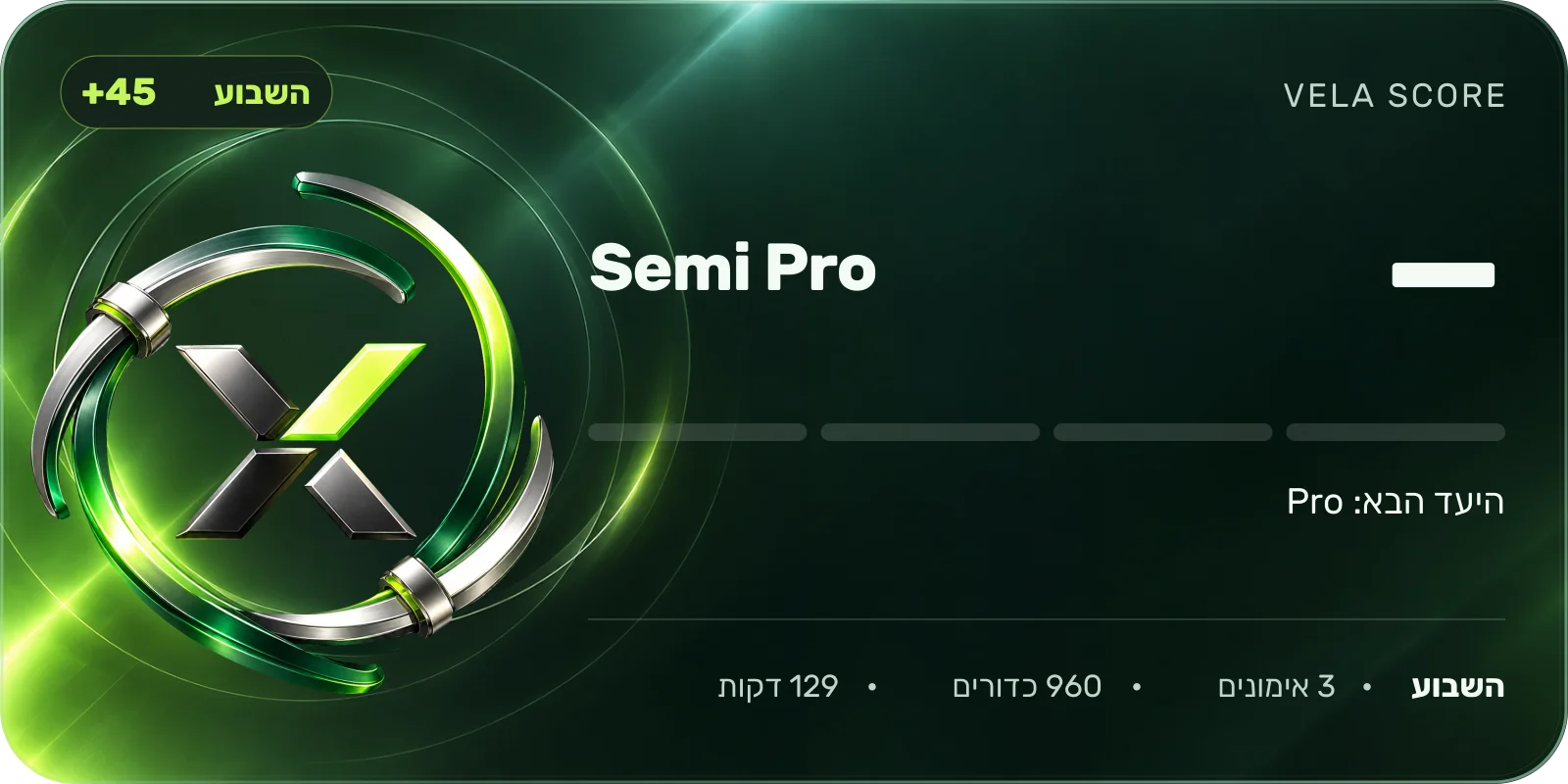 כרטיס הדרגה Semi-Pro